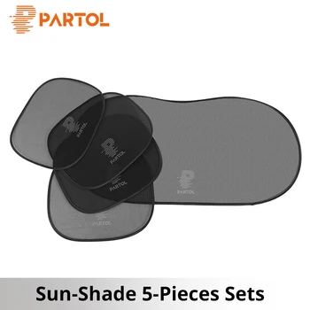 

Partol Universal Black Polyester Portable Car Side Window Sunshades Auto Windows Protective Sun Shade Sunlight Protection Cover