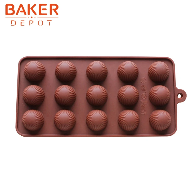 

DIY silicone bakeware stable 15 holes round silicone chocolate mold jelly pudding mold silicone ice cube CDSM-157