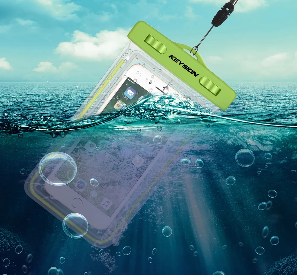 KEYSION Водонепроницаемый сумка со светоотражающим чехол для использования под водой чехол для телефона для iPhone X 8/8 Plus 7 7 P 6 6s для Samsung Galaxy S8 S7 Note8