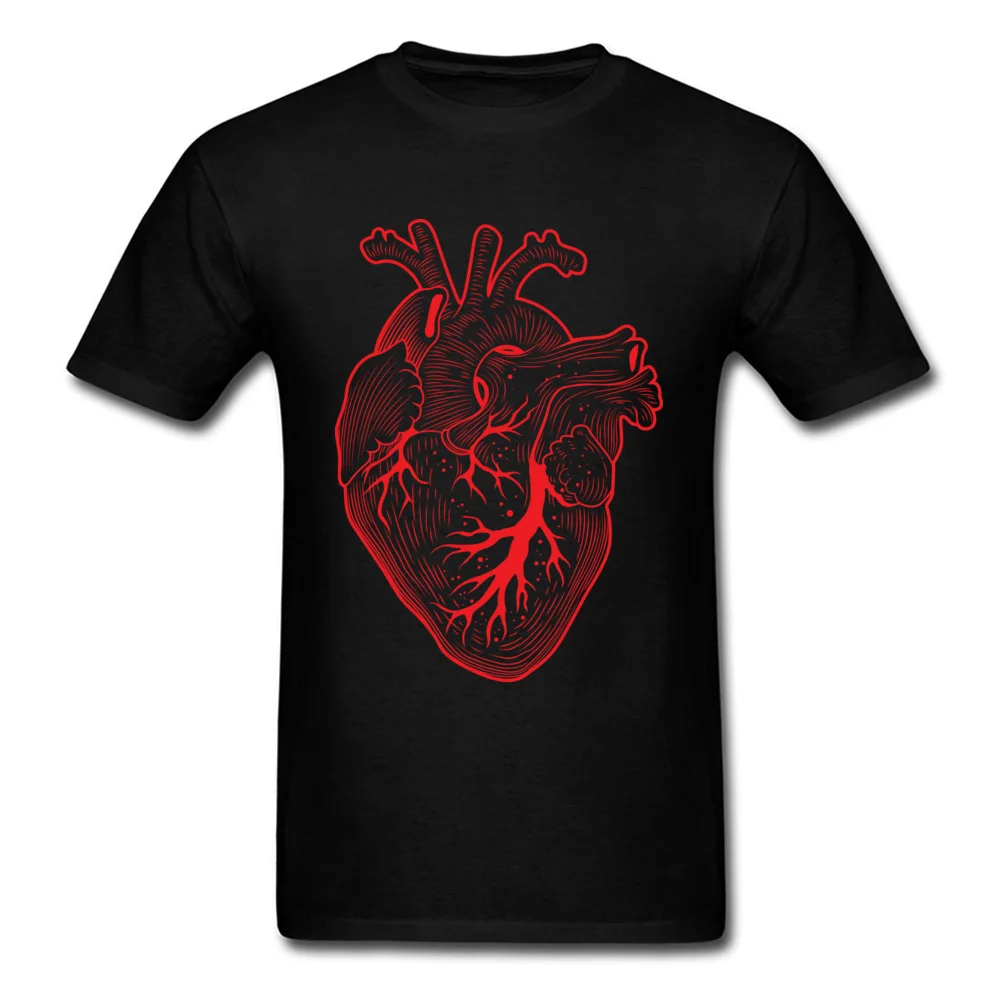 Men's T-Shirt ANATOMICAL HEART Print Tees 100% Cotton Crew Neck Short Sleeve Casual Tops Shirt NEW YEAR DAY Drop Shipping ANATOMICAL HEART black