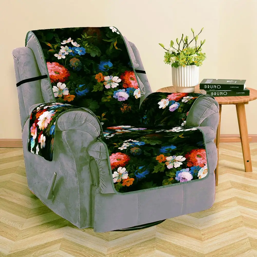 Диван Подушка Slipcover Черная подошва с принтом анти-слеза Лето Прохладный шелк диванная подушка дышащая замша защита для дивана набор