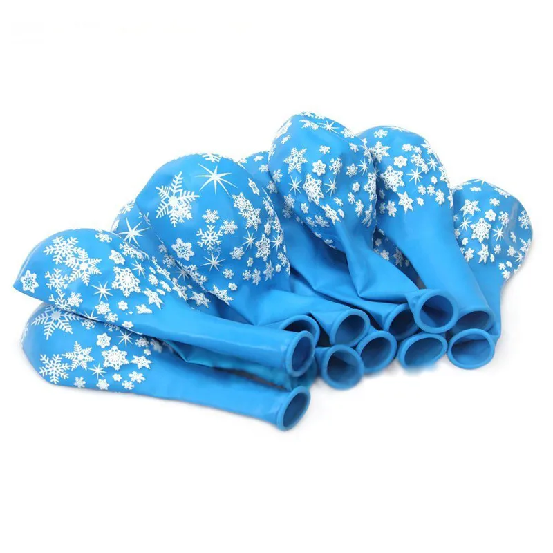 

NEW Hot Sale 12Pcs/lot Christmas Latex Balloon Birthday Party Supply Decorations Frozen Snowflake Wedding Xmas Decor