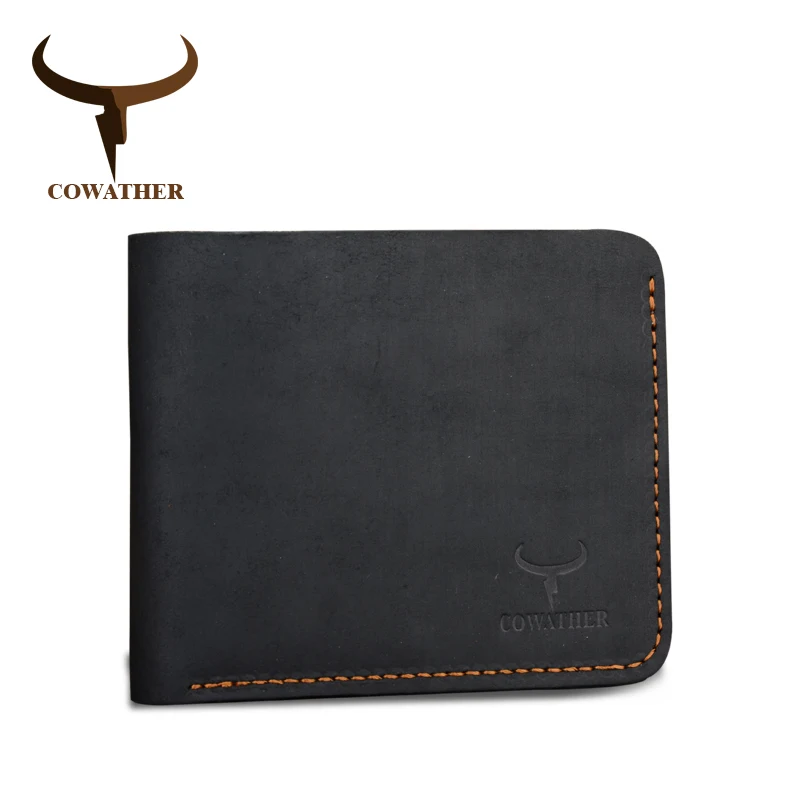 COWATHER Crazy horse leather men wallets Vintage genuine leather wallet for men cowboy top leather thin to put free shipping COWATHER Crazy horse leather men wallets Vintage genuine leather wallet for men cowboy top leather thin to put free shipping