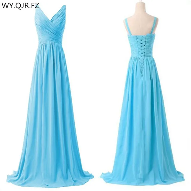 Lly1130t V Neck Spaghetti Straps Long Lace Up Sky Blue Bridesmaid Lly1130t V Neck Spaghetti Straps Long Lace Up Sky Blue Bridesmaid Dresses Wedding Party