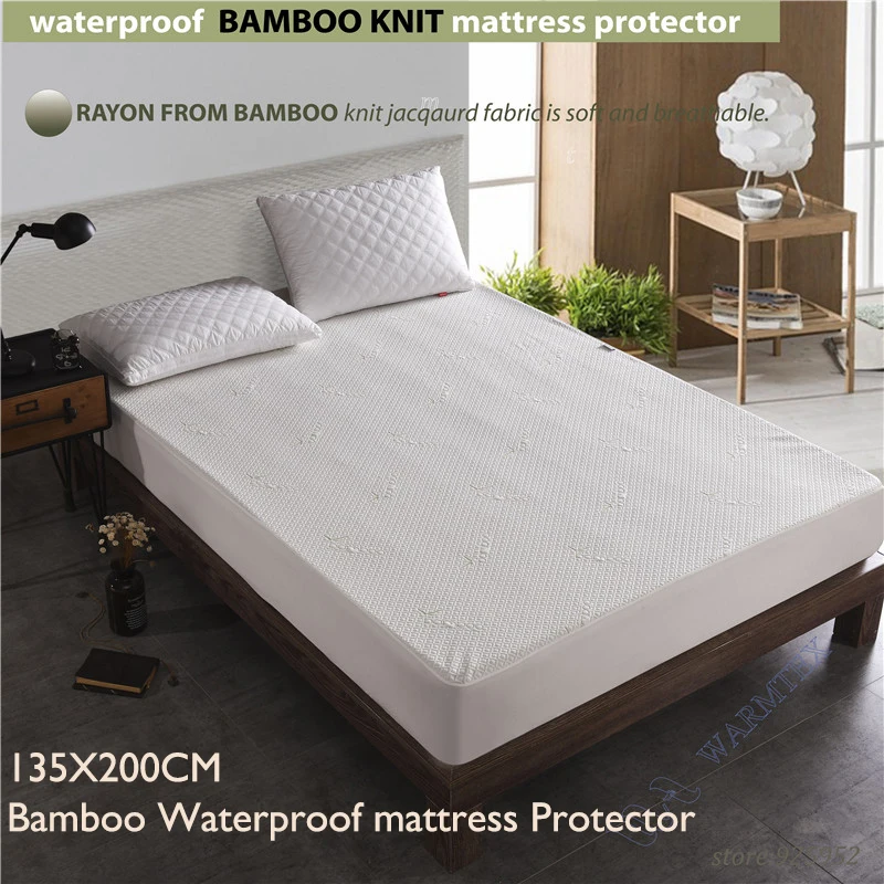 Full Size 135x200cm Bed Double Waterproof Bamboo Knit Jacquard Mattress