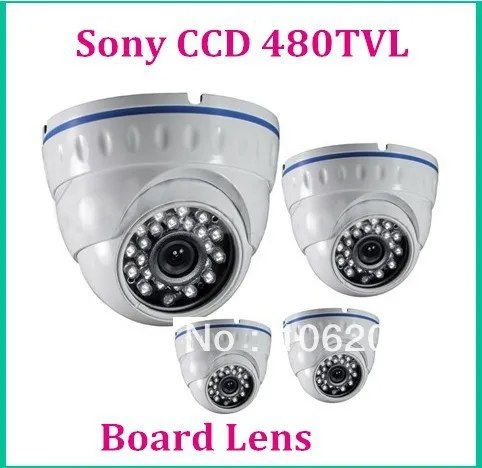 Video surveillance cameras 480TVL Sony Super HAD CCD 24PCS IR LEDS Board lens metal dome security | Безопасность и защита