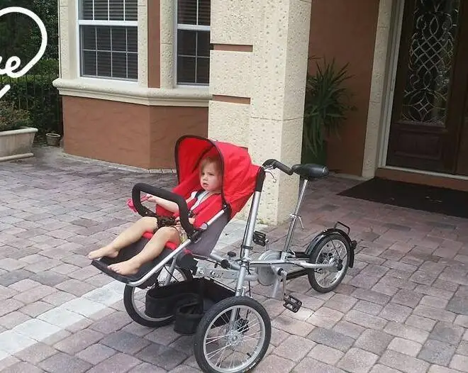 Hot Brand Folding Bike 3 Wheels Bicycle 16" Mother Baby Stroller Bike Carrier Bicycle Carrinho Baby Stroller 3 in 1