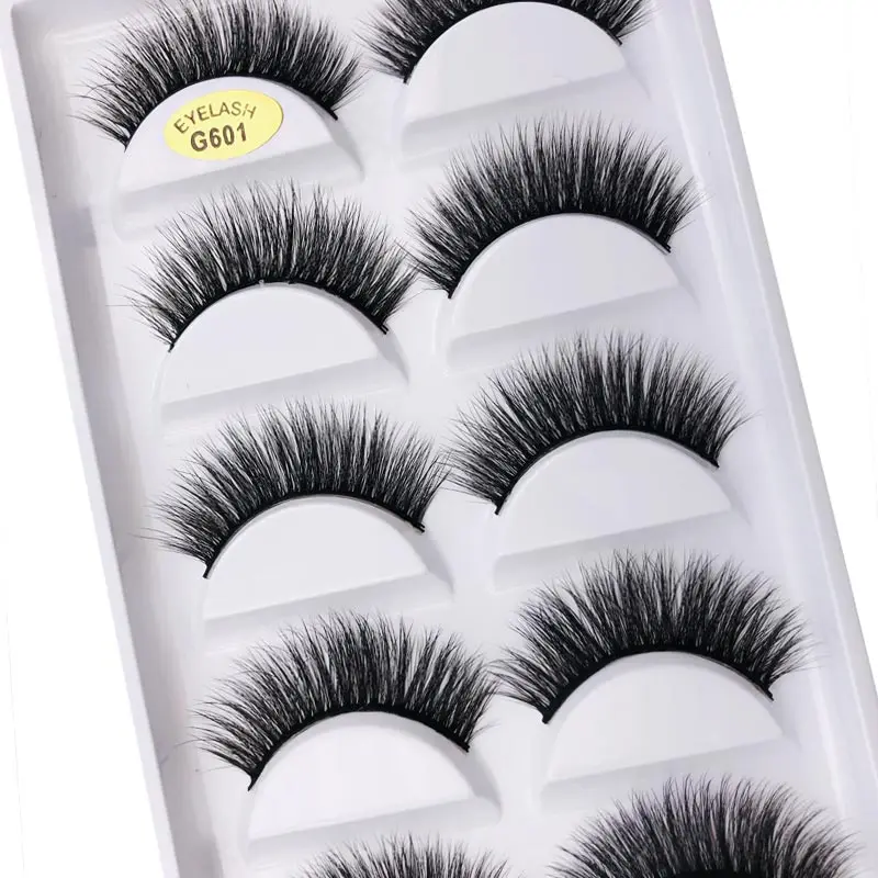 

5/10/20Packs Mink Eyelashes 3D Mink Fake Eyelashes False Eyelash Fake Lashes Natrual Makeup Lashes Wholesale G601