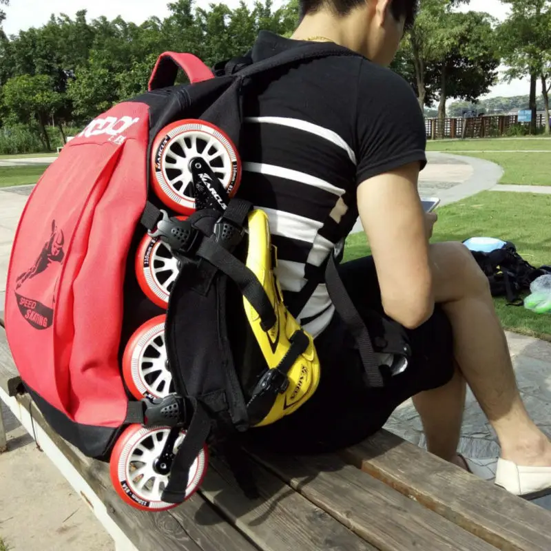 30L roller skating backpack professional skateboard shoes bag speed