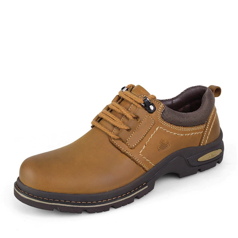 

Men Nubuck Genuine Leather Hiking Shoes Camping Mountain Walking Outdoor Sport Anti Skid Travel Trekking Climbing Footwear 38-47