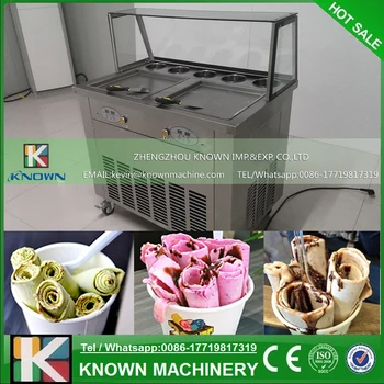 

Commercial supplier marbel slap top fry ice cream machine Big pot size 2+5 / hot sale fried ice cream making machine