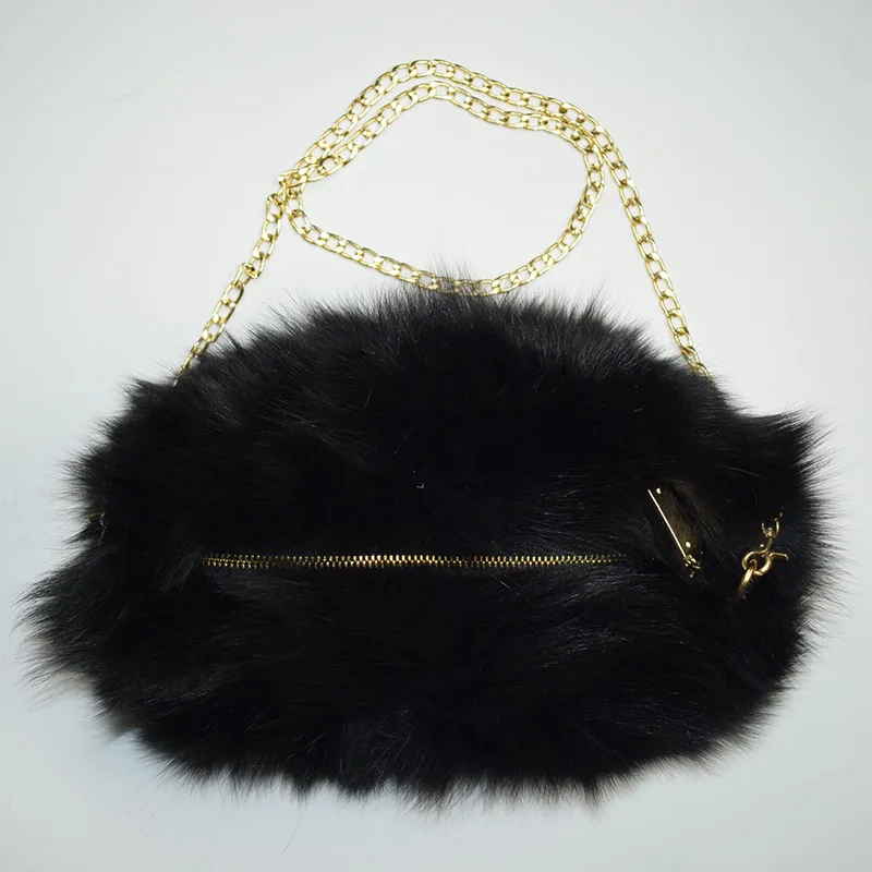 fox fur handmuff black 1