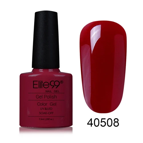 Elite99 7,3 мл замачиваемый лак для ногтей долговечный чистый цветной Гель-лак для ногтей, вылеченный УФ светодиодный Полупостоянный лак для ногтей - Цвет: 40508