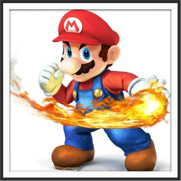

dmc Cartoon Needlework,DIY ,set for embroidery kit, Mario printed pattern cross stitch handwork painting Decorative Christmas