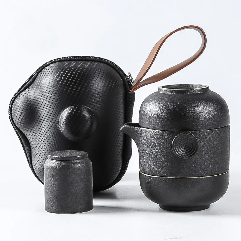 TANGPIN керамика чайник Gaiwan с 2 чашки кофе чай комплект Портативный Путешествия Чайный сервиз, кружка для вина - Цвет: Style C