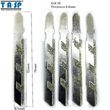 TASP 5 Pieces 76mm (3″) Diamond Jig Saw Blades Power Tools Accessories for Granite Cutting with T-shank Grit 50