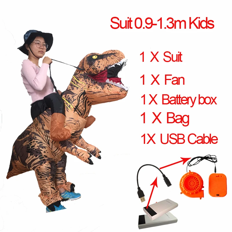 Adult t rex Dinosaur Costume Cosplay Fantasy Inflatable Dinosaur T REX Blowup t-rex Mascot Suit Halloween Costume For Women Men (2)