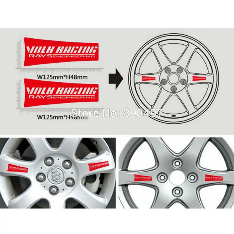 JDM Wheel stickers,volk racing re30,rims car,racing wheels,decal,black,4pcs