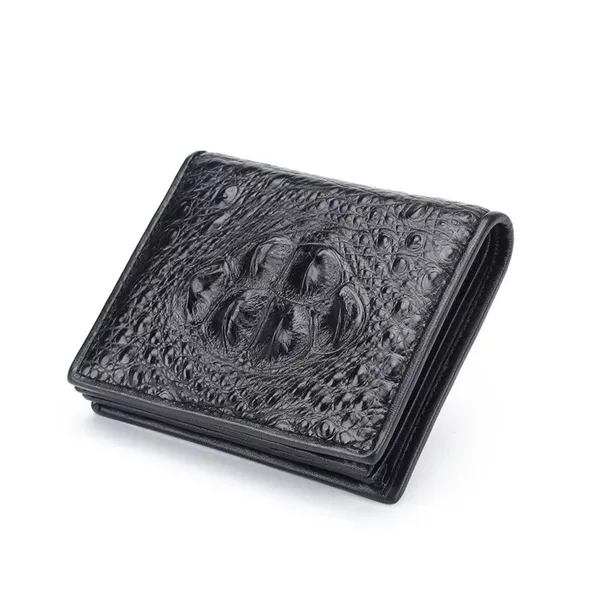 Вертикальный дизайн натуральная кожа аллигатора мужской короткий кошелек