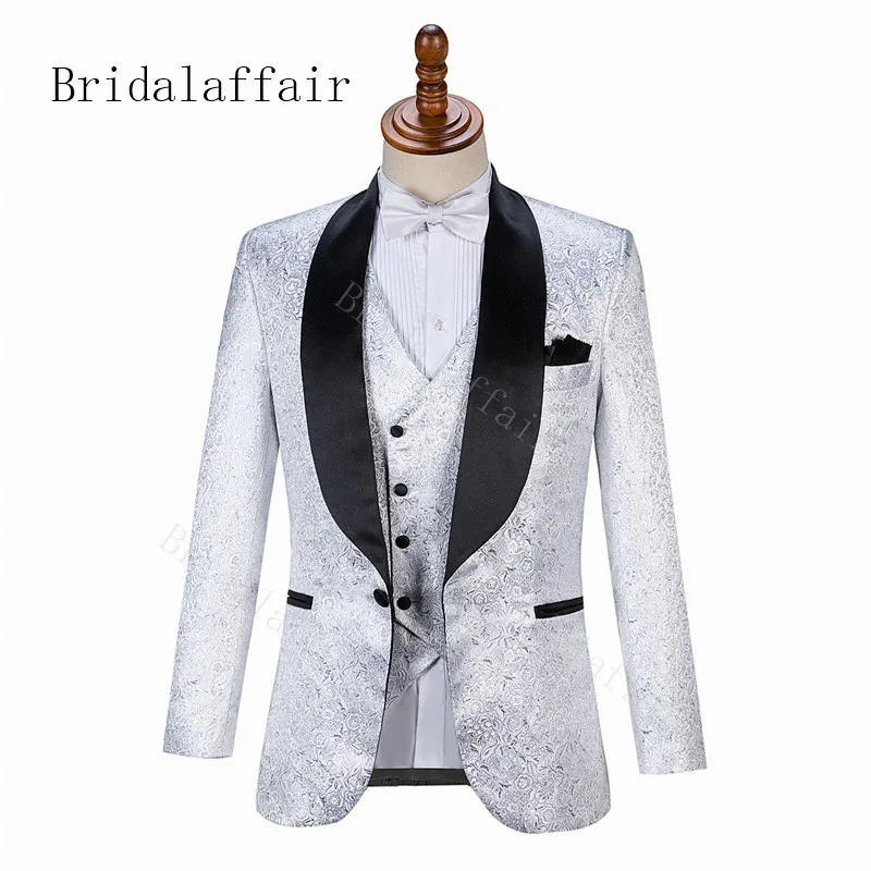 silver and white suits for prom