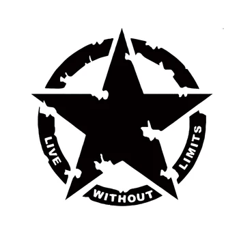 通販 軍事陸軍スターライブ制限のない車デカールビニールステッカーのクールなグラフィックビニール装飾後部窓車のステッカー