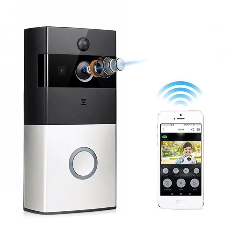 

Battery Powered Smart Wireless WiFi Video Doorbell Camera IP Ring Door bell Two Way Audio ToSee APP Control iOS Android