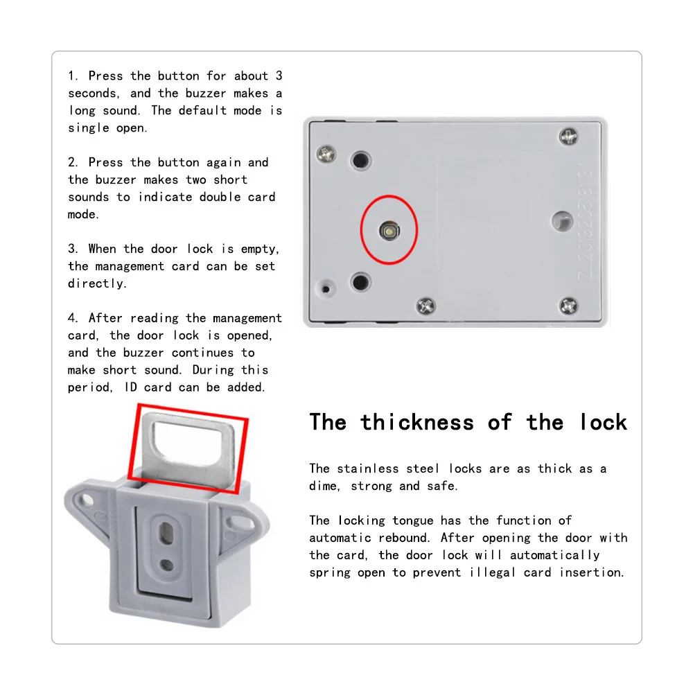 125 кГц keyless RFID EM ID карта замок шкафа невидимый скрытый Электрический замок шкафа ящика