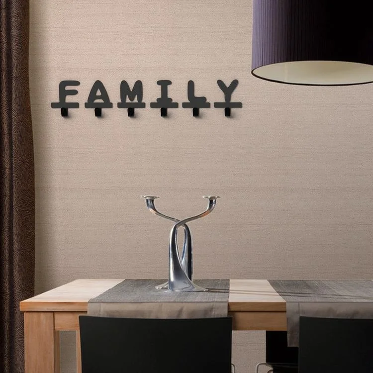 

DIY Iron English Letters Hook Creative Wall Hanger Adhesive Style Spelling Combination Decorative Clothes Hook
