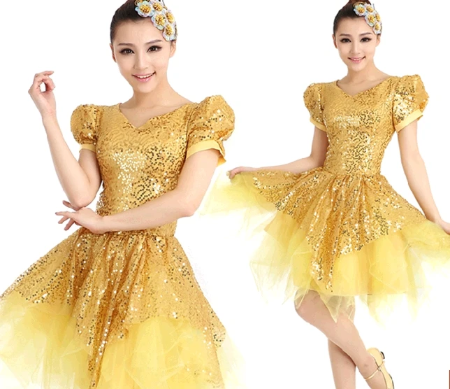Женское платье для бальных танцев с блестками|modern dance costumes|dance costumesequin costume |