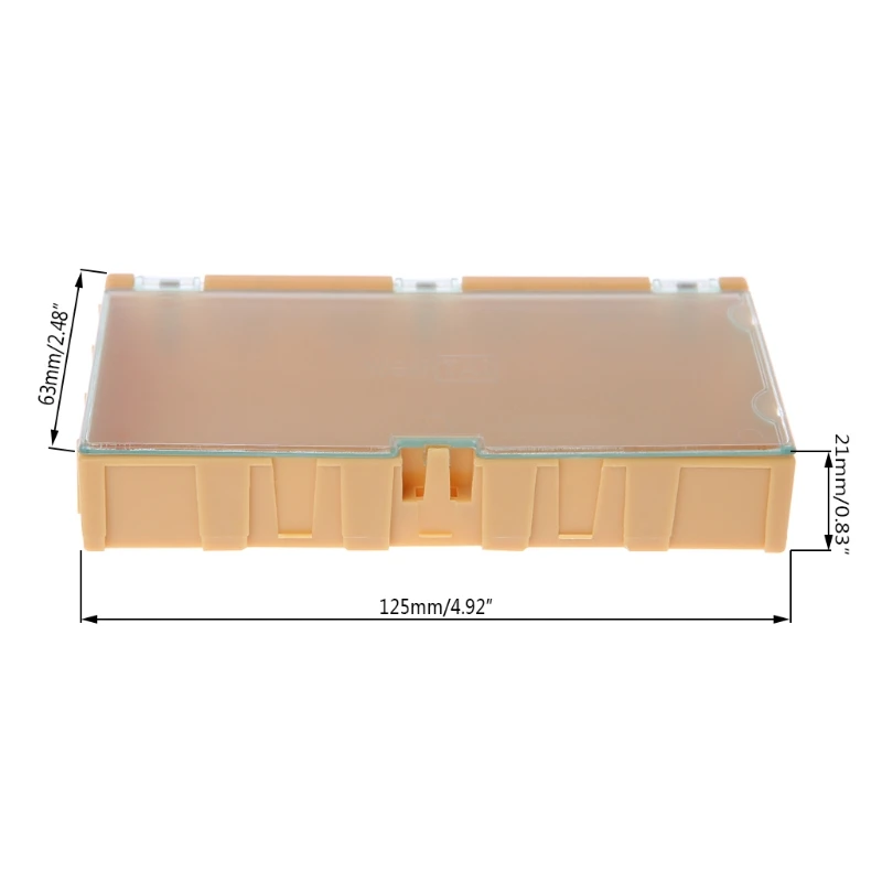 Мини SMD SMT электронный ящик IC электронные Компоненты хранения Случаи 125x63x21 мм # Sep.08