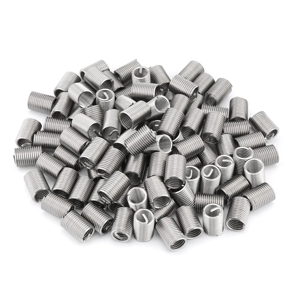 

100 Pcs 304 Stainless Steel Wire Screw Sleeve Thread Repair Kit M10*1.5 2.5D