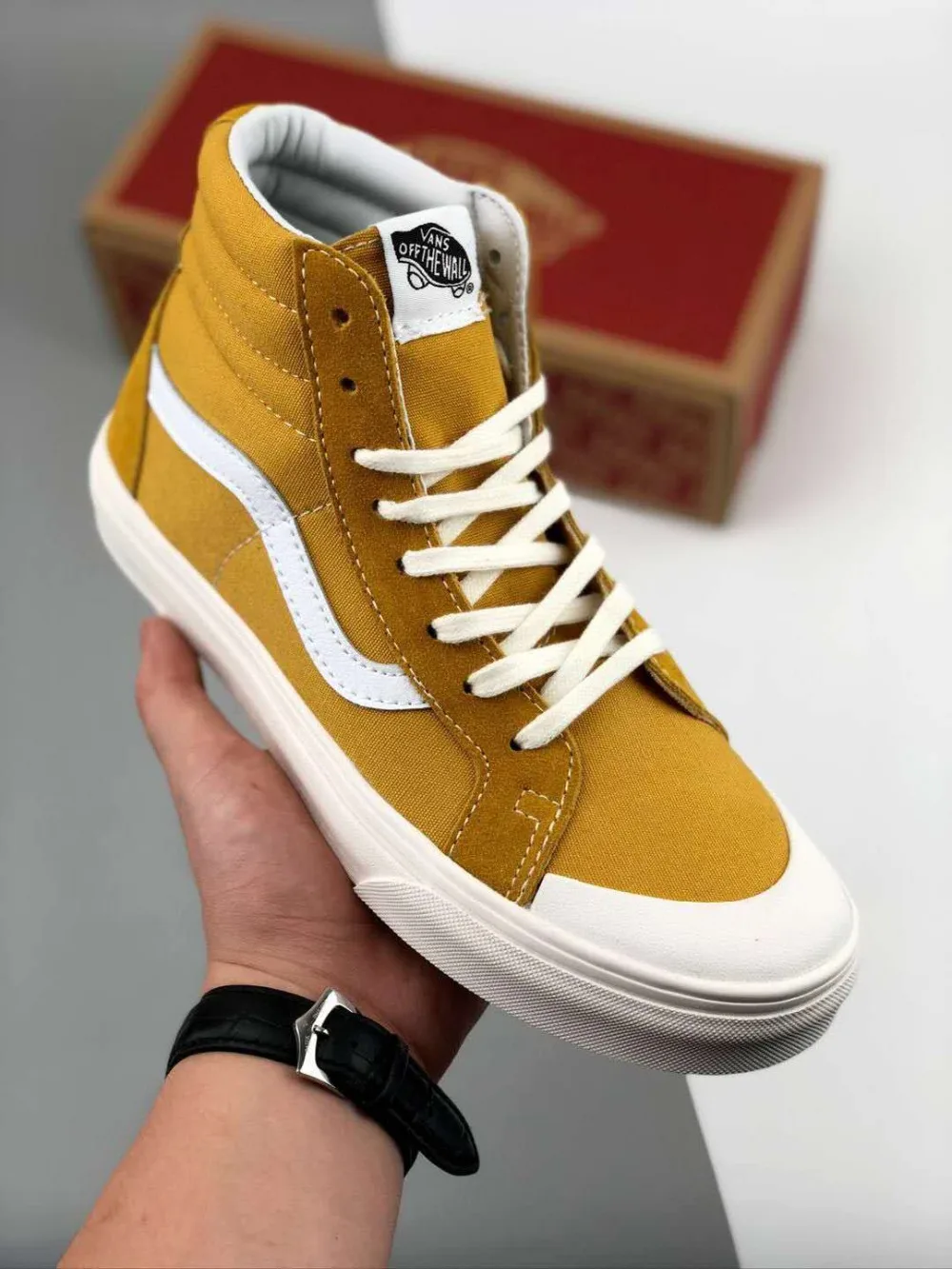 vans off the wall yellow shoes
