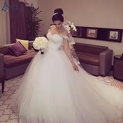 SHJ280 с открытыми плечами Свадебные вуали простые Vestido De Noiva 2019 винтажные Свадебные платья бальное платье Robe De Mariee