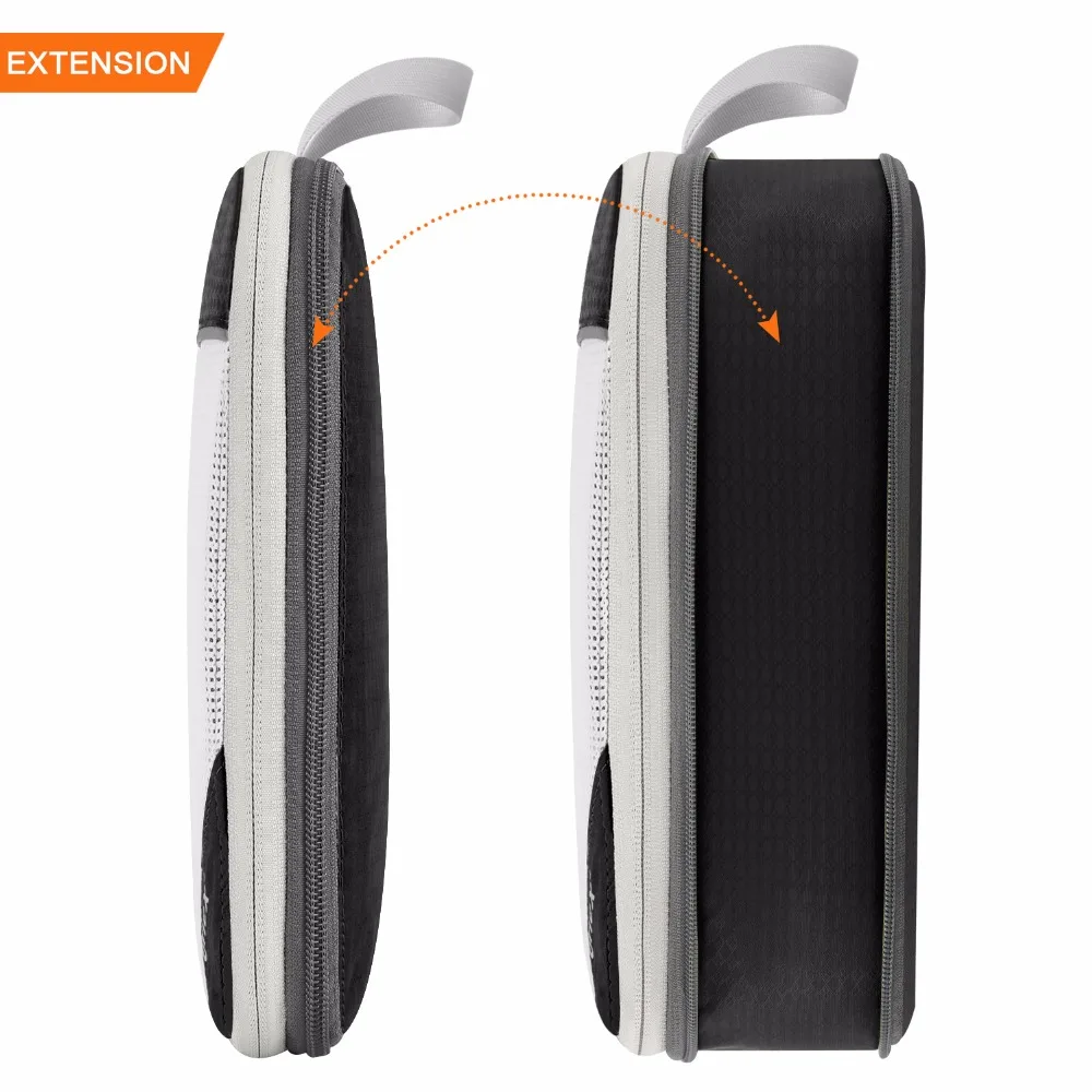 Gonex 8 قطعة/المجموعة ضغط مكعبات تعبئة شبكة شنقا السفر الأمتعة حقيبة المنظم مع حذاء و 4 قابلة لإعادة الاستخدام البريدي تخزين أكياس