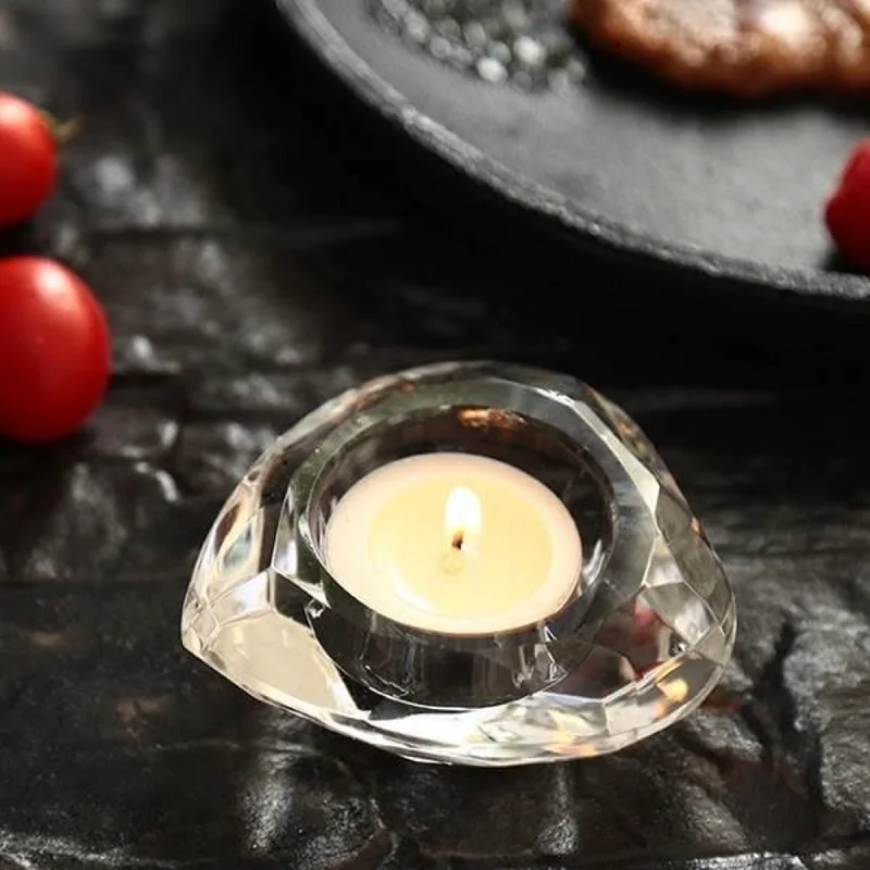 100pcs Wedding Candle Favors Crystal Diamond Shape Heart shape Tealight