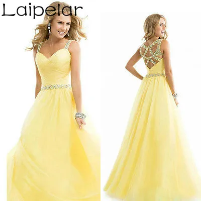 

New Long Chiffon Bridesmaid Formal Gown Ball Wedding Prom Party Dress Laipelar