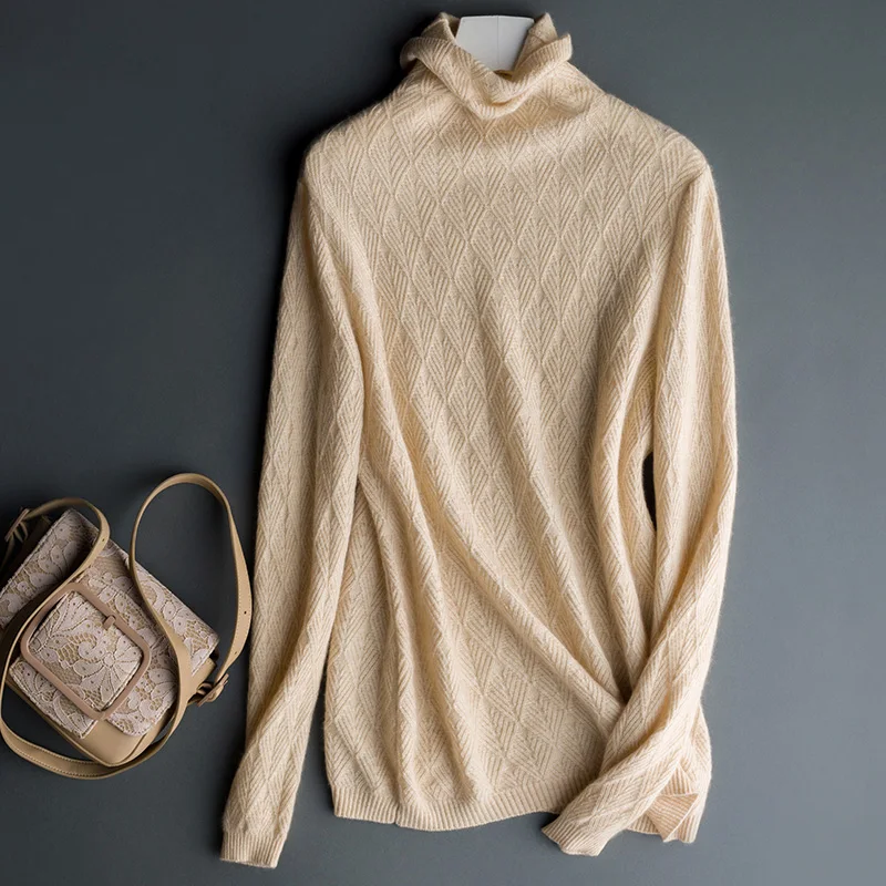 Winter Women Sweater 100% Pure Cashmere Knitwear High Quality Turtleneck Warm Pullovers Tops Girls Clothes 5Colors Ladies | Женская