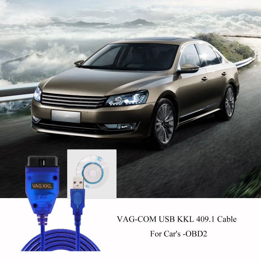 VAG COM 409.1 Vag Com 409.1 KKL OBD2 USB Cable Scanner Scan Tool