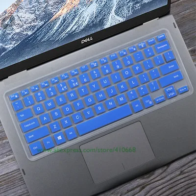 13,3 ''Силиконовая клавиатура для ноутбука кожного покрова для Dell Inspiron 13 5368 5370 5378 7000 7370 7368 7378 5568 13-5368 14CR - Цвет: Blue