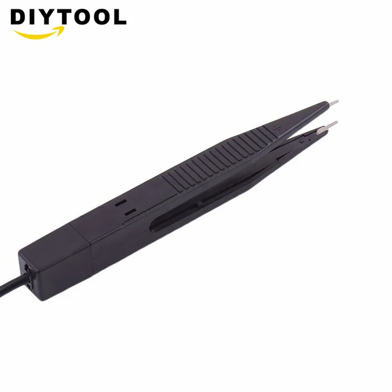 SMD Индуктор тест клип зонд Пинцет для резистор мультиметр конденсатор метр