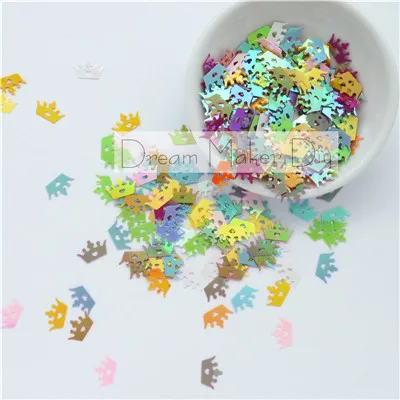 

1000 pcs/lot (About 25gram) Sewing Accessories Crown AB Mix color Plating Sequins for Crafts Scrapbook & Sewing Diy Confetti
