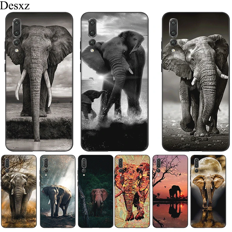 

Desxz Silicone Mobile Phone Case For Honor Note 10 6A 7A 7X 8 8X 8C 9 Lite Cover Totem Elephant Aztec Bag