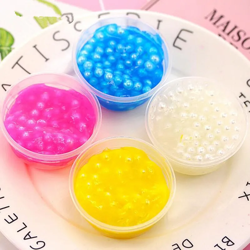 BaoChenYi Peal Foam Clear Fluffy Slime DIY Crystal Lizun Dough Anti Stress Sludge Toy Mud Plasticine Modeling Clay for Kids Gift