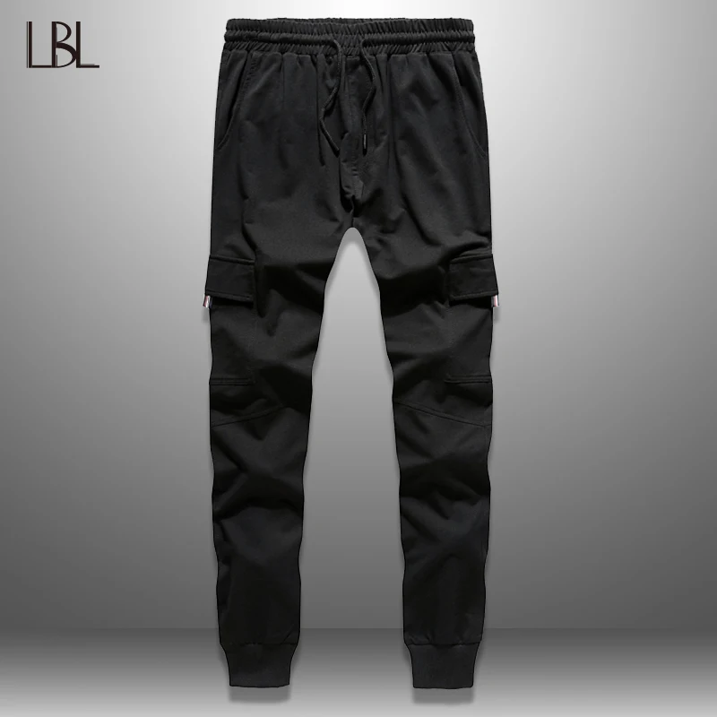 

LBL Casual Men's Sweatpants Jogger Sportswear 2019 Multi Pocket Pants Men Bodybuilding Trousers Man Full Length European size