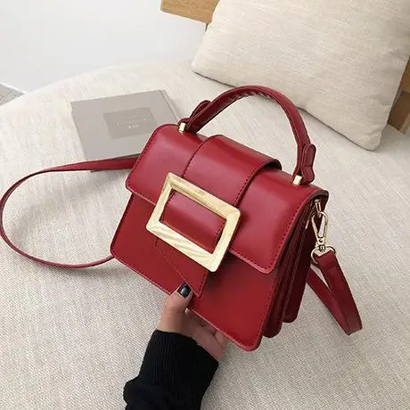 Модная женская сумка для отдыха, сумка на плечо для женщин, женская Высококачественная винтажная кожаная сумка, Женская универсальная сумка Meaaenger - Цвет: Красный