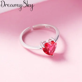 

Bijoux Punk Personality 925 Sterling Silver Red CZ Rings For Women Wedding Bohemian Jewelry Vintage Finger Rings Anillos