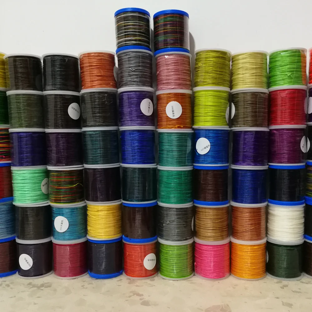 

1mm Thai Waxed Polyester Cord Wax Beading String Thread for Knotting Jewelry, 80M/spool