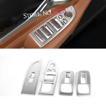 

For Left hand Drive 4* Interior Car Door Cover Armrest Switch Button Regulator Cover Trim For BMW 7 Series G11 G12 2016 2017