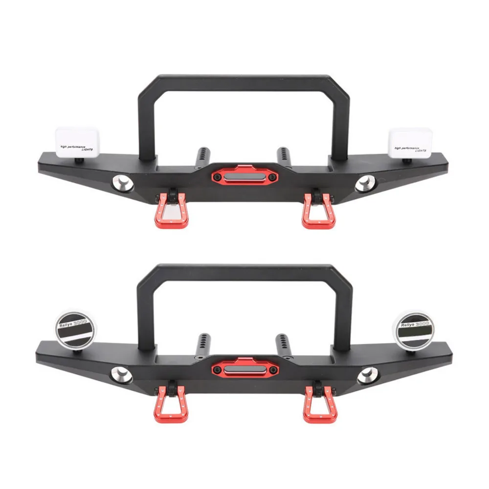 RC Crawler Bumper LED Light Metal Front Bumper for TRX4 RC Crawler High Quality RC Accessory
