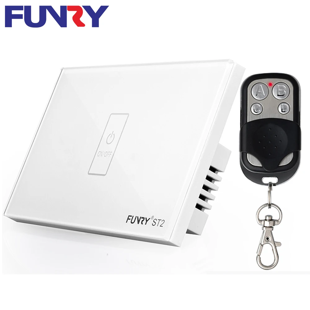 FUNRY 1 Gang 1 Way US Smart Wifi Interruptor Wireless/Touch Remote Control Domotique Switch With IC processor Home Automation